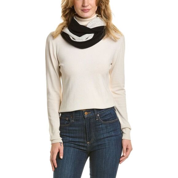 In2 By Incashmere Basic Two-Tone Cashmere Wrap, Grey - Picture 2 of 3